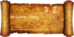 Weigang Emma névjegykártya